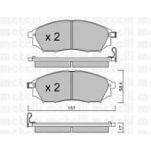 Колодки тормозные дисковые для INFINITI FX, QX50 / NISSAN MURANO(Z51), NAVARA(D40), PATHFINDER(R51), QASHQAI(J10,JJ10) / RENAULT KOLEOS(HY#) <b>METELLI 22-0819-0</b>