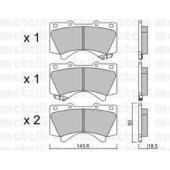 Колодки тормозные дисковые для LEXUS LX / TOYOTA LAND CRUISER 200, LAND CRUISER, SEQUOIA, TUNDRA <b>METELLI 22-0821-0</b>