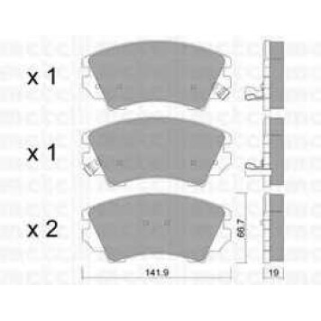 Колодки тормозные дисковые для CHEVROLET MALIBU(V300) / OPEL ASTRA GTC J, ASTRA, CASCADA(W13), INSIGNIA, ZAFIRA(P12) / SAAB 9-5(YS3G) <b>METELLI 22-0842-0</b>