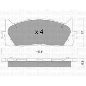 Колодки тормозные дисковые для TOYOTA CAMRY(#XV4#) <b>METELLI 22-0882-0</b>