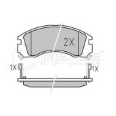 Колодки тормозные дисковые передний для CITROEN C-CROSSER / MITSUBISHI GALANT, L 200, L 400 / SPACE GEAR, L 400, LANCER, OUTLANDER, PAJERO, SPACE RUNNER, SPACE / PEUGEOT 4007 <b>MEYLE 025 213 6315/W / MBP0116</b>