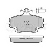 Колодки тормозные дисковые передний для PEUGEOT 205 / RENAULT 11, 18, 19, 21, 25, 9, CLIO, ESPACE, FUEGO, LOGAN, MEGANE, RAPID, SUPER 5, THALIA, TWINGO <b>MEYLE 025 214 6318/W / MBP0135</b>