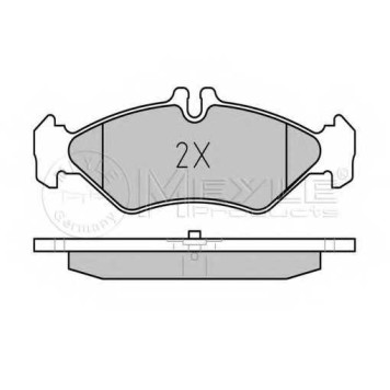 Колодки тормозные дисковые задний для MERCEDES SPRINTER(901, 902) / VW LT(2, 2DA, 2DB, 2DC, 2DD, 2DE, 2DF, 2DH, 2DK) <b>MEYLE 025 216 2117 / MBP0163</b>-1