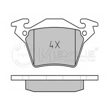 Колодки тормозные дисковые задний для MERCEDES V(638/2), VITO(638) <b>MEYLE 025 230 2017 / MBP0245</b>