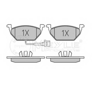 Колодки тормозные дисковые передний для AUDI A2, A3 / SKODA FABIA, OCTAVIA, ROOMSTER, YETI / VW BEETLE, BORA, CADDY, GOLF, JETTA, NEW BEETLE, POLO, TOURAN <b>MEYLE 025 231 3119/W / MBP0268</b>