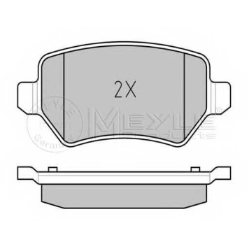 Колодки тормозные дисковые задний для KIA VENGA / OPEL ASTRA, COMBO, MERIVA, ZAFIRA <b>MEYLE 025 234 1715/W / MBP0341</b>-1