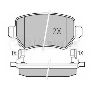 Колодки тормозные дисковые задний для KIA VENGA / OPEL ASTRA, COMBO, MERIVA, ZAFIRA <b>MEYLE 025 234 1715/W / MBP0341</b>