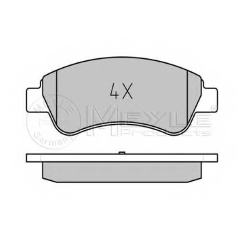 Колодки тормозные дисковые передний для CITROEN BERLINGO, C2, C3, C4, DS3, XSARA / PEUGEOT 1007, 206, 207, 307, PARTNER <b>MEYLE 025 235 9919 / MBP0398</b>