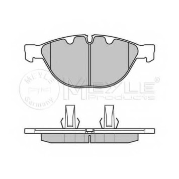 Колодки тормозные дисковые передний для BMW 5(E60,E61), 6(E63,E64), 7(E65,E66,E67) <b>MEYLE 025 237 9120 / MBP0449</b>-1
