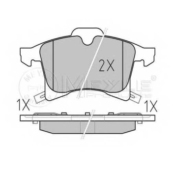 Колодки тормозные дисковые передний для OPEL ASTRA(L08, L35, L48, L67, L69, L70), COMBO, CORSA(F08, F68, W5L), MERIVA, ZAFIRA(A05) <b>MEYLE 025 283 3219/W / MBP0706</b>-1