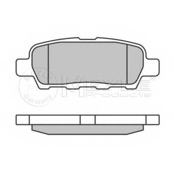 Колодки тормозные дисковые задний для INFINITI FX, G / NISSAN CUBE, MURANO, QASHQAI, TIIDA, X-TRAIL / RENAULT KOLEOS <b>MEYLE 025 238 7114/W / MBP0462</b>