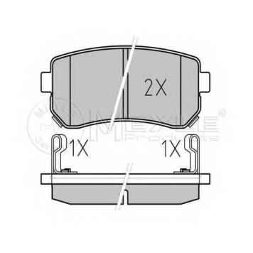 Колодки тормозные дисковые задний для HYUNDAI ACCENT, i20, i30 CW, i30, ix35 / KIA CEED, PRO CEED, RIO, SPORTAGE <b>MEYLE 025 243 2015/W / MBP0570</b>