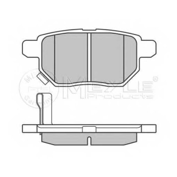 Колодки тормозные дисковые задний для TOYOTA AURIS, COROLLA, IQ, URBAN CRUISER, VERSO S, YARIS <b>MEYLE 025 246 1015/W / MBP0640</b>-1