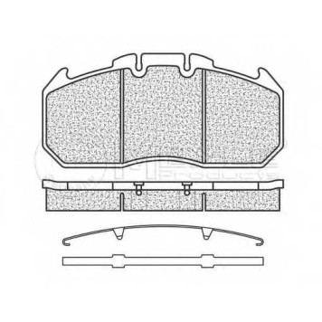 Колодки тормозные дисковые передний для MAN TGA, TGS, TGX <b>MEYLE 025 291 3130 / MBP0720</b>-1