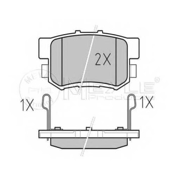 Колодки тормозные дисковые задний для HONDA ACCORD, CIVIC, CR-Z, INSIGHT, INTEGRA, JAZZ, LEGEND, PRELUDE, S2000, SHUTTLE / SUZUKI SWIFT, SX4 <b>MEYLE 025 217 1914/W / MBP0188</b>