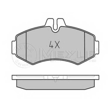 Колодки тормозные дисковые передний для MERCEDES V(638/2), VITO(638) <b>MEYLE 025 230 2220 / MBP0247</b>