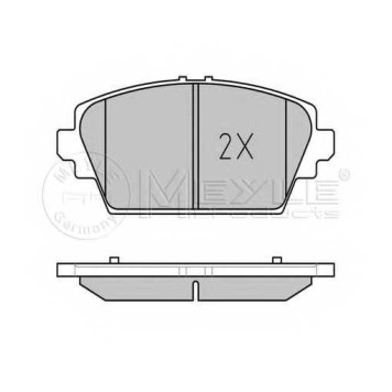 Колодки тормозные дисковые передний для HONDA ACCORD(CG,CH,CK) / NISSAN ALMERA TINO(V10), PRIMERA(P12,WP11,WP12) <b>MEYLE 025 230 9416/W / MBP0260</b>-1