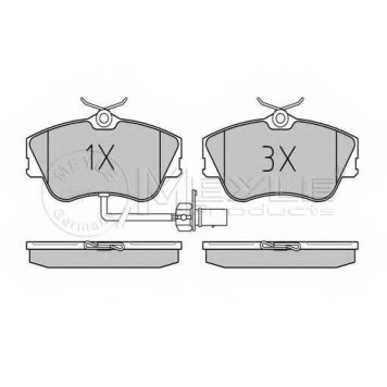Колодки тормозные дисковые передний для VW TRANSPORTER(70XA, 70XB, 70XC, 70XD, 7DB, 7DK, 7DW) <b>MEYLE 025 234 4519/W / MBP0348</b>