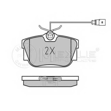 Колодки тормозные дисковые задний для FORD GALAXY(WGR) / VW SHARAN(7M6, 7M8, 7M9), TRANSPORTER(70XA, 70XB, 70XC, 70XD, 7DB, 7DK, 7DW) <b>MEYLE 025 234 4616/W / MBP0349</b>