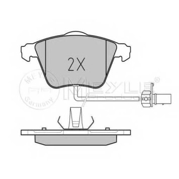 Колодки тормозные дисковые передний для AUDI A6(4B2,4B5,C5), ALLROAD(4BH,C5) <b>MEYLE 025 237 6220/W / MBP0444</b>