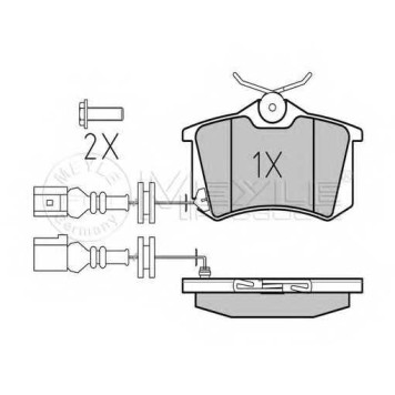 Колодки тормозные дисковые задний для SKODA FABIA(6Y2,6Y3,6Y5) / VW POLO(9N#) <b>MEYLE 025 238 2317/W / MBP0455</b>