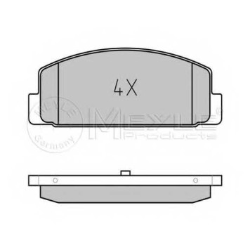 Колодки тормозные дисковые задний для MAZDA 323 F(BJ), 6(GG,GH,GY), 626(GF,GW), FAMILIA(BJ), PREMACY(CP) <b>MEYLE 025 240 4514 / MBP0510</b>