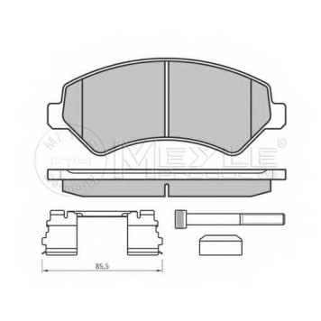 Колодки тормозные дисковые передний для CITROEN JUMPER / FIAT DUCATO(250,290) / PEUGEOT BOXER <b>MEYLE 025 244 6619/W2 / MBP0598</b>