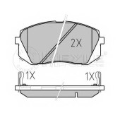 Колодки тормозные дисковые передний для HYUNDAI ACCENT, i20, i30 CW, i30, ix35, TUCSON / KIA CARENS, CEED, PRO CEED, RIO, SPORTAGE <b>MEYLE 025 245 0116/W / MBP0611</b>