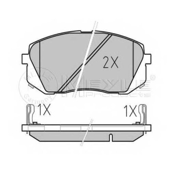 Колодки тормозные дисковые передний для HYUNDAI ACCENT, i20, i30 CW, i30, ix35, TUCSON / KIA CARENS, CEED, PRO CEED, RIO, SPORTAGE <b>MEYLE 025 245 0116/W / MBP0611</b>