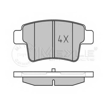 Колодки тормозные дисковые задний для CITROEN C4(UA#,UD#) <b>MEYLE 025 245 4016 / MBP0620</b>