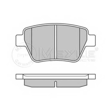 Колодки тормозные дисковые задний для AUDI A1, A3 / SKODA OCTAVIA, SUPERB, YETI / VW BEETLE, CADDY, EOS, GOLF, JETTA, SCIROCCO, TOURAN <b>MEYLE 025 245 6317 / MBP0629</b>