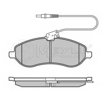Колодки тормозные дисковые передний для CITROEN JUMPY / FIAT SCUDO(270, 272) / PEUGEOT EXPERT(VF3A#, VF3U#, VF3V#, VF3X#) <b>MEYLE 025 245 9518/W / MBP0635</b>-1