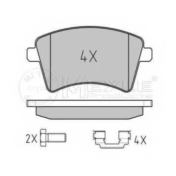 Колодки тормозные дисковые передний для MERCEDES CITAN Mixto(415), CITAN(415) / RENAULT KANGOO Express(FW0/1#), KANGOO(KW0/1#) <b>MEYLE 025 246 9318/PD / MBP0654PD</b>