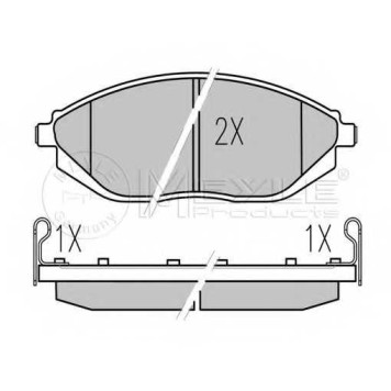 Колодки тормозные дисковые передний для CHEVROLET SPARK(M300) <b>MEYLE 025 252 6817/W / MBP0699</b>