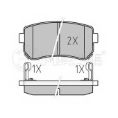 Колодки тормозные дисковые задний для HYUNDAI ACCENT, i20, i30 CW, i30, ix35 / KIA CEED, PRO CEED, RIO, SPORTAGE <b>MEYLE 025 243 2015/PD / MBP1593PD</b>
