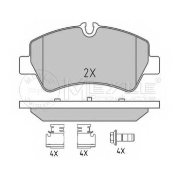 Колодки тормозные дисковые задний для FORD TOURNEO CUSTOM, TRANSIT CUSTOM, TRANSIT <b>MEYLE 025 256 0418 / MBP1604</b>
