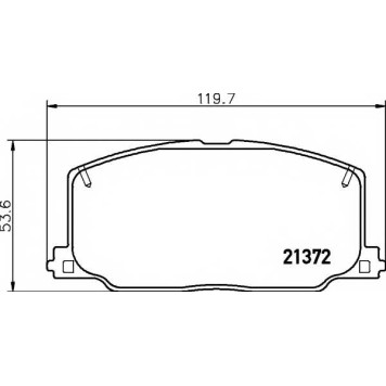 Колодки тормозные дисковые для LEXUS ES(F1,F2,VCV10#,VZV21#) / TOYOTA CAMRY(#V2#), CARINA(#T17#), CELICA(AT18#,ST18#), CORONA, VISTA(CV2#,SV2#) <b>MINTEX MDB1400 / 21372</b>