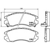 Колодки тормозные дисковые для SUBARU IMPREZA(GC,GF,GFC), LEGACY(BC,BD,BG,BJF) <b>MINTEX MDB1496 / 21495</b>