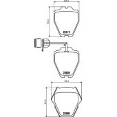 Колодки тормозные дисковые для AUDI A8(4D2,4D8,4E#) <b>MINTEX MDB2178 / 23119</b>