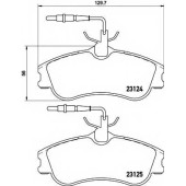 Колодки тормозные дисковые для CITROEN BERLINGO(M#, MF), XSARA(N0, N1, N2) / PEUGEOT 306(7#, 7A, 7B, 7C, 7D, 7E, N#, N3, N5), PARTNER(5, 5F) <b>MINTEX MDB1812 / 23124</b>