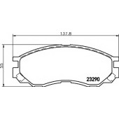 Колодки тормозные дисковые для MITSUBISHI DELICA, L 200, L 300, L 400 / SPACE GEAR, L 400 <b>MINTEX MDB1823 / 23290</b>