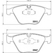 Колодки тормозные дисковые для BMW 1(E82), 3(E90,E92,E93) <b>MINTEX MDB2418 / 23312</b>