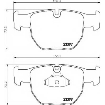 Колодки тормозные дисковые для LAND ROVER RANGE ROVER(LM) <b>MINTEX MDB2227 / 23397</b>