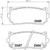 Колодки тормозные дисковые для KIA CARENS(FC,FJ), CERATO, CLARUS(GC,K9A), SEPHIA(FA,FB), SHUMA(FB) <b>MINTEX MDB1922 / 23455</b>