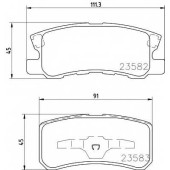 Колодки тормозные дисковые для CHRYSLER 200, SEBRING / CITROEN C-CROSSER, C4 AIRCROSS / JEEP COMPASS, PATRIOT / LANCIA FLAVIA / MITSUBISHI ASX, GRANDIS, LANCER, OUTLANDER, PAJERO / PEUGEOT 4007, 4008 <b>MINTEX MDB2080 / 23582</b>