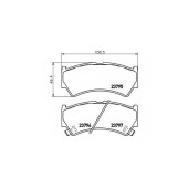 Колодки тормозные дисковые для SUZUKI ALTO(HA12,HA23), BALENO(EG) <b>MINTEX MDB2056 / 23795</b>