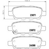 Колодки тормозные дисковые для INFINITI EX, FX, G, M35, M45 / NISSAN 350 Z, ALTIMA, CUBE, ELGRAND, MAXIMA, MURANO, QASHQAI, QUEST, ROGUE, SENTRA, SERENA, TEANA, TIIDA, X-TRAIL / RENAULT KOLEOS / SUZUKI LANDY <b>MINTEX MDB2261 / 23871</b>