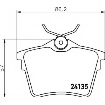 Колодки тормозные дисковые для CITROEN C5(RD#,TD#) / PEUGEOT 407(6C#,6D#,6E#), 607(9D,9U) <b>MINTEX MDB2702 / 24135</b>