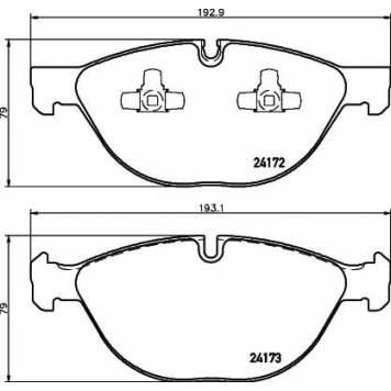 Колодки тормозные дисковые для BMW X5(E70), X6(E71,E72,F16,F86) <b>MINTEX MDB2835 / 24172</b>