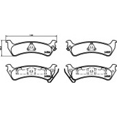 Колодки тормозные дисковые для JEEP GRAND CHEROKEE(ZJ) <b>MINTEX MDB2349 / 24506</b>